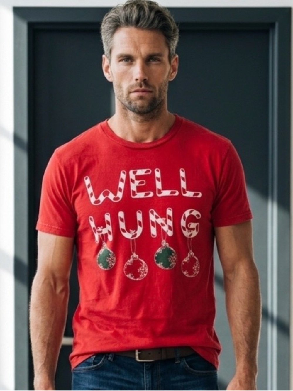 Men’s ‘Well Hung' Retro Style T Shirt